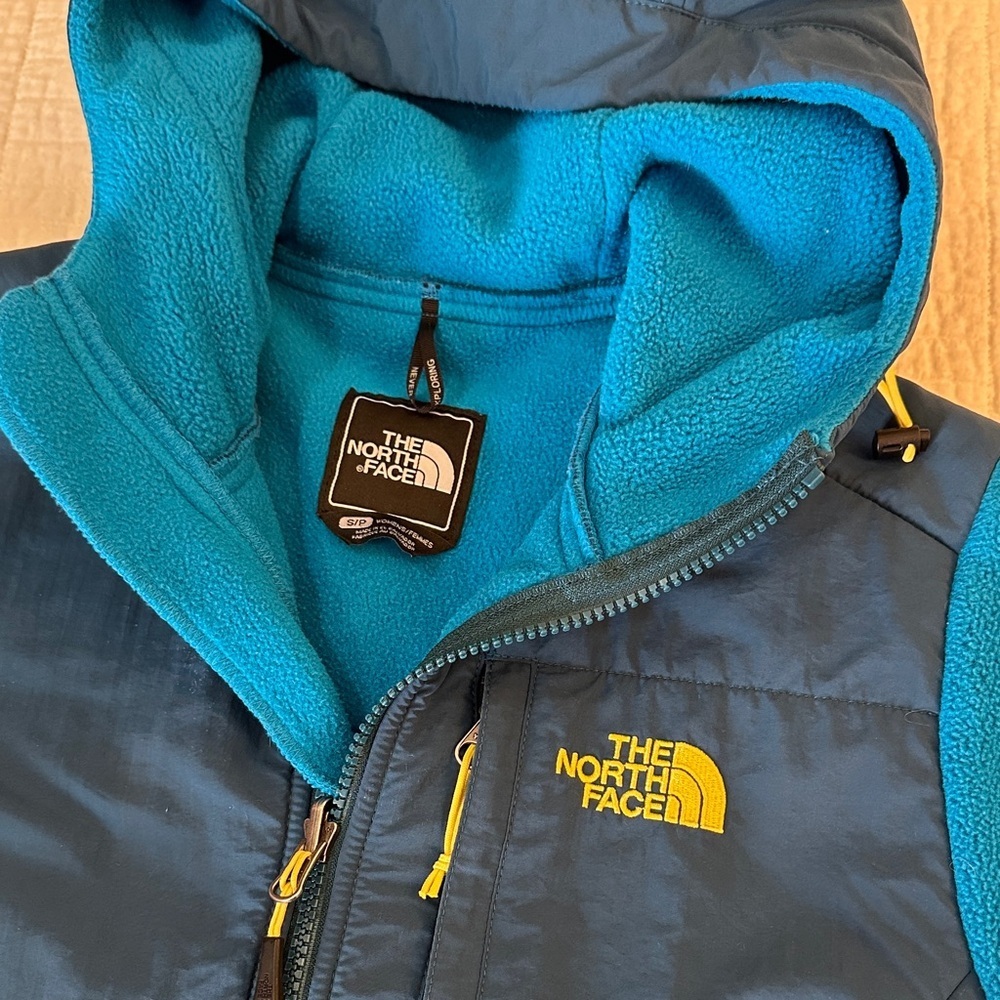 North Face Small Hooded Denali Fleece Jacket y2k rare hard to find color - Picture 2 of 7